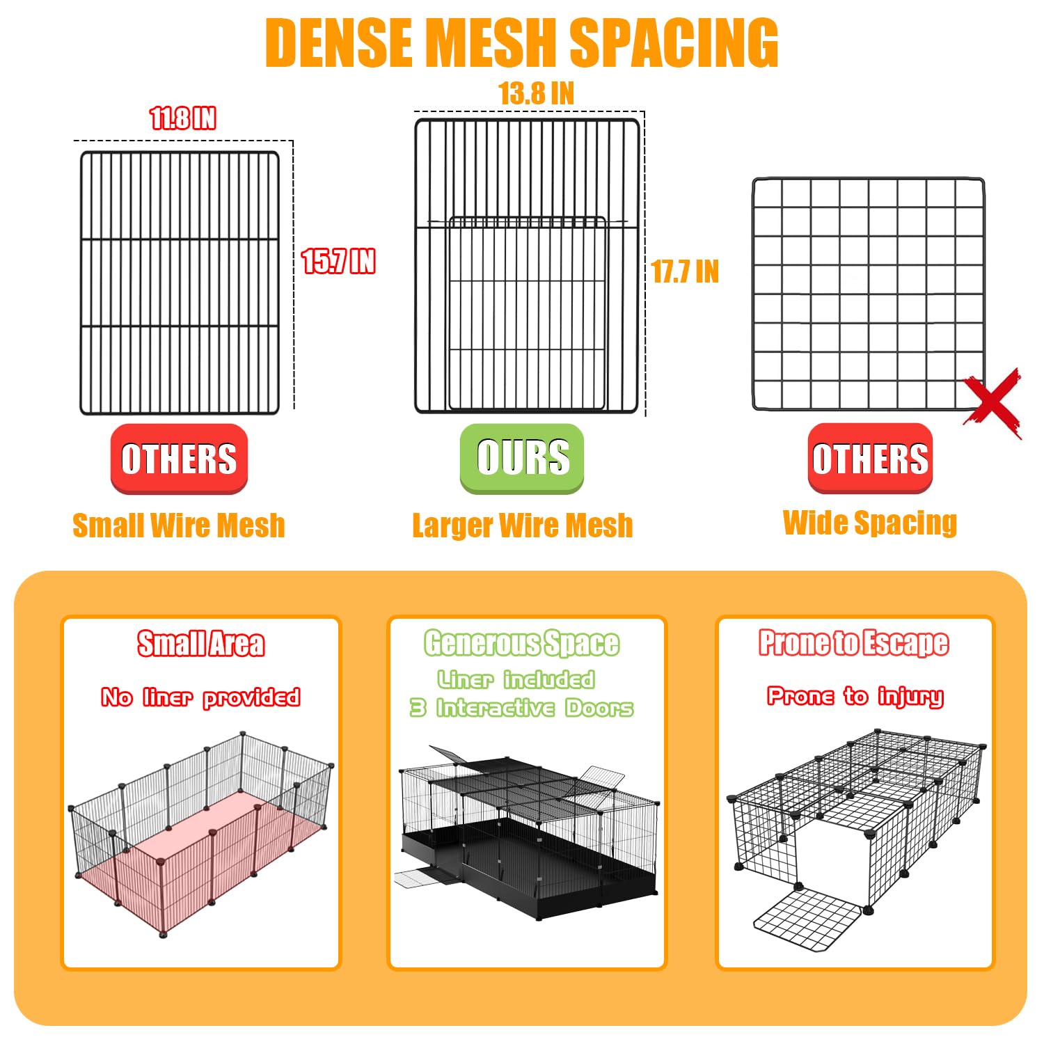 SNAAT guinea pig cage expandable layout adapting to space and pets