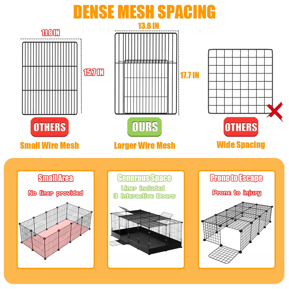 SNAAT guinea pig cage expandable layout adapting to space and pets