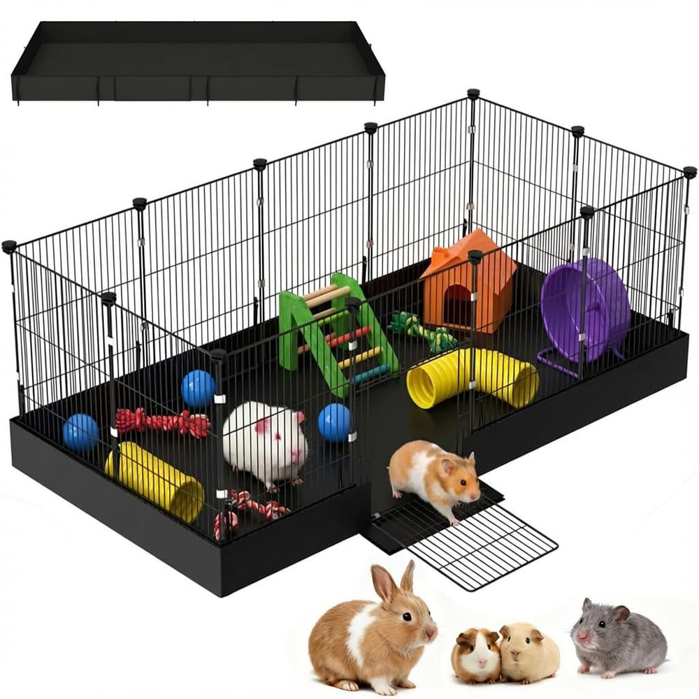SNAAT guinea pig cage with waterproof liner for long-lasting use.