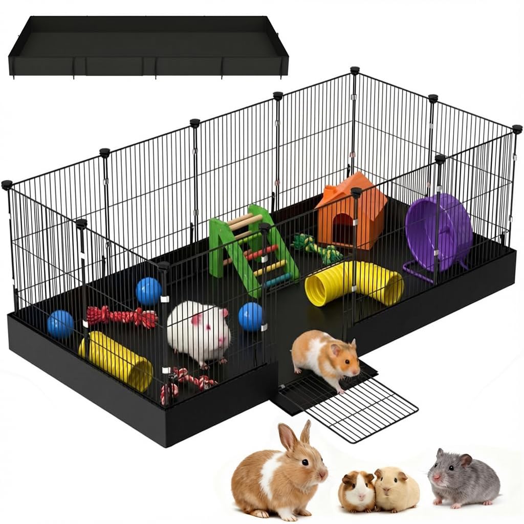 SNAAT guinea pig cage with waterproof liner for long-lasting use.
