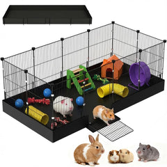 SNAAT guinea pig cage with waterproof liner for long-lasting use.