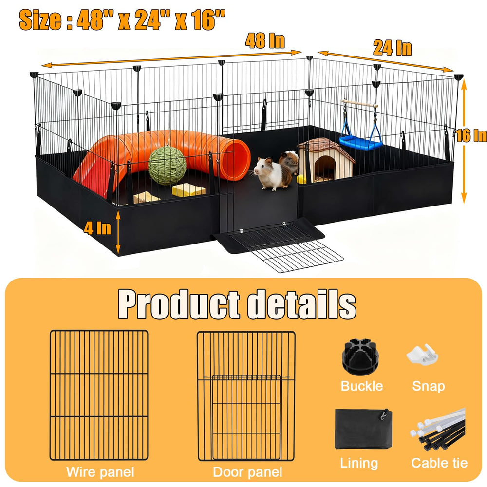 SNAAT multi-pet friendly cage fits guinea pigs and rabbits.
