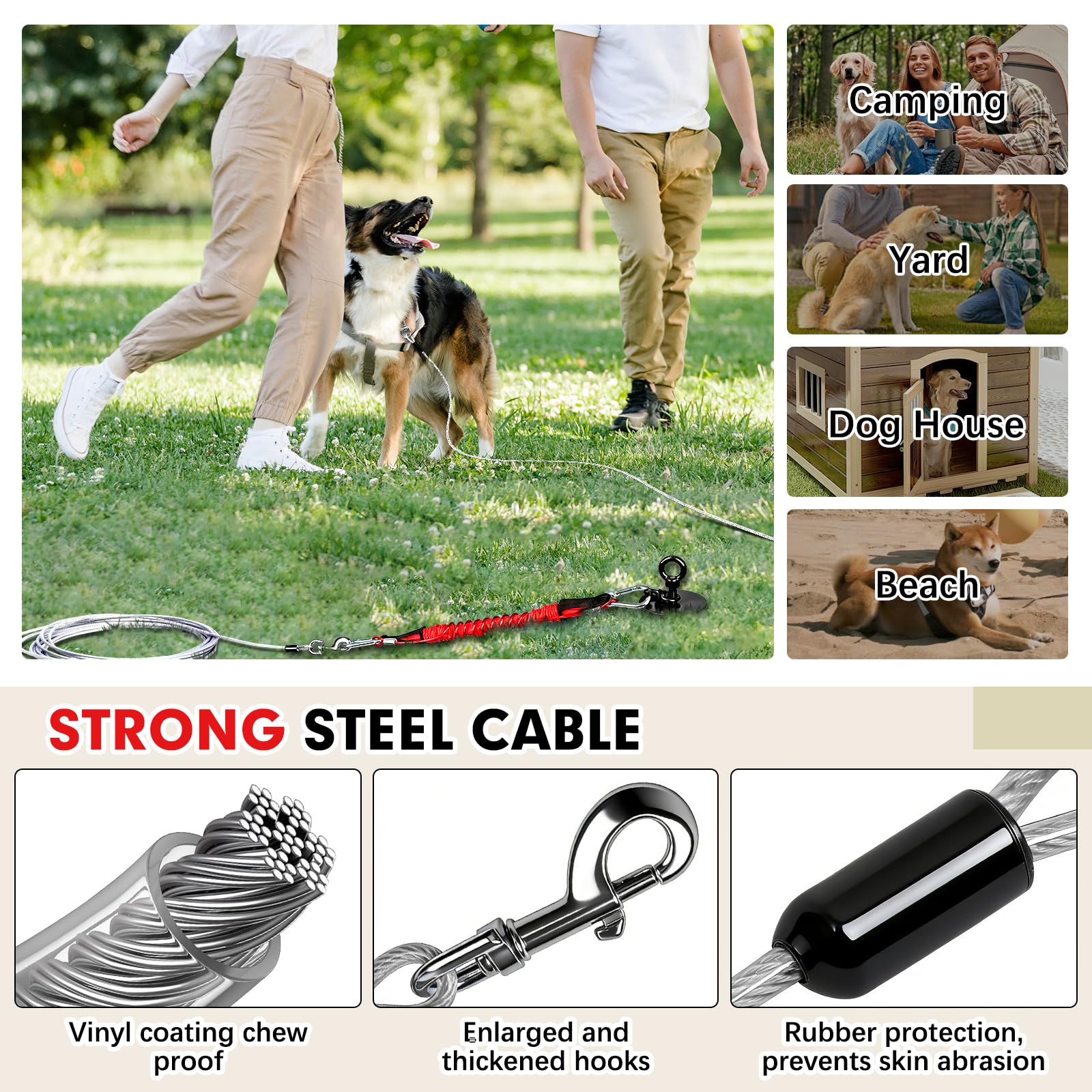 Snagle Paw auger spiral blade anchors into sand and soil securely