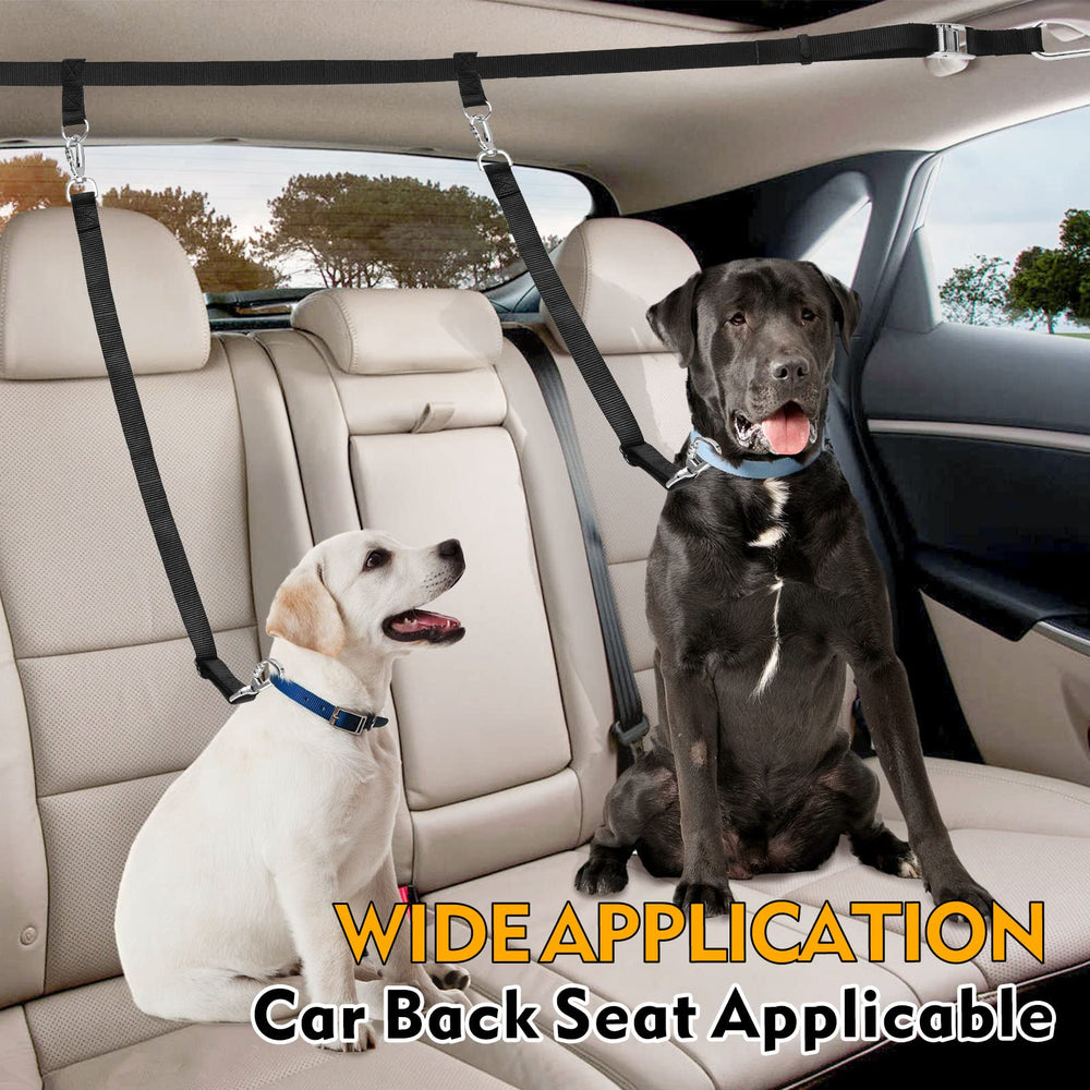 Snagle Paw backseat restraint use promotes calm travel for large dogs.