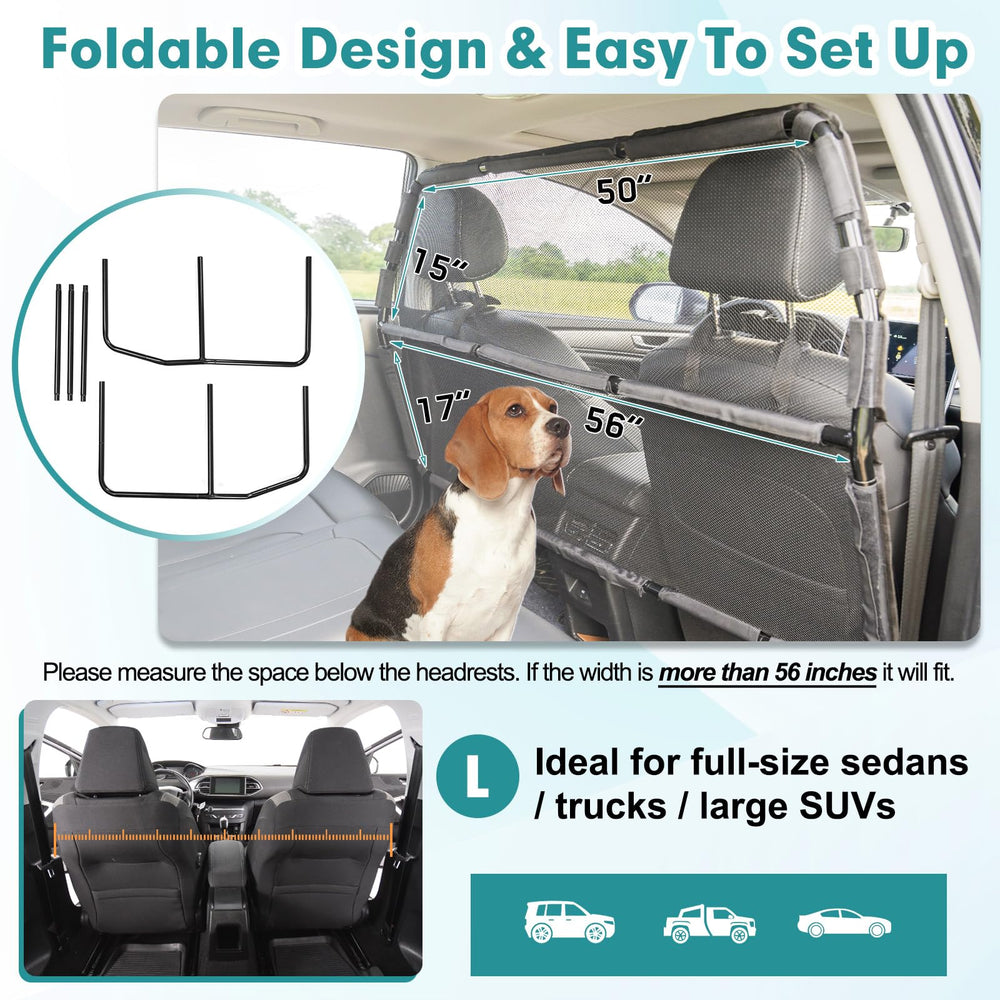 Snagle Paw cargo-area barrier enables airflow while preserving visibility.