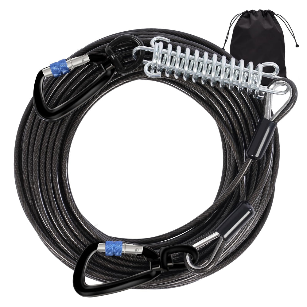 Snagle Paw dog tie-out cable with 30ft reach for safe outdoor exploration