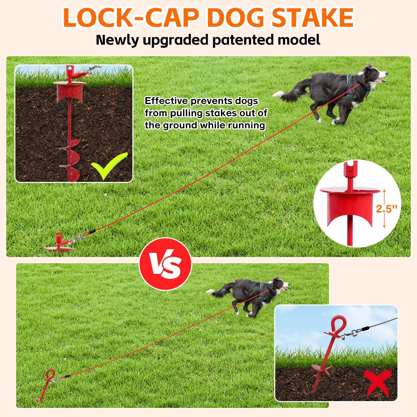 Snagle Paw dog-tie-out-cable-4mm resists bites and harsh weather for durability.