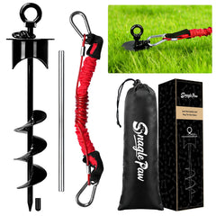 Snagle Paw lock-cap stake maintains upright position on soft ground