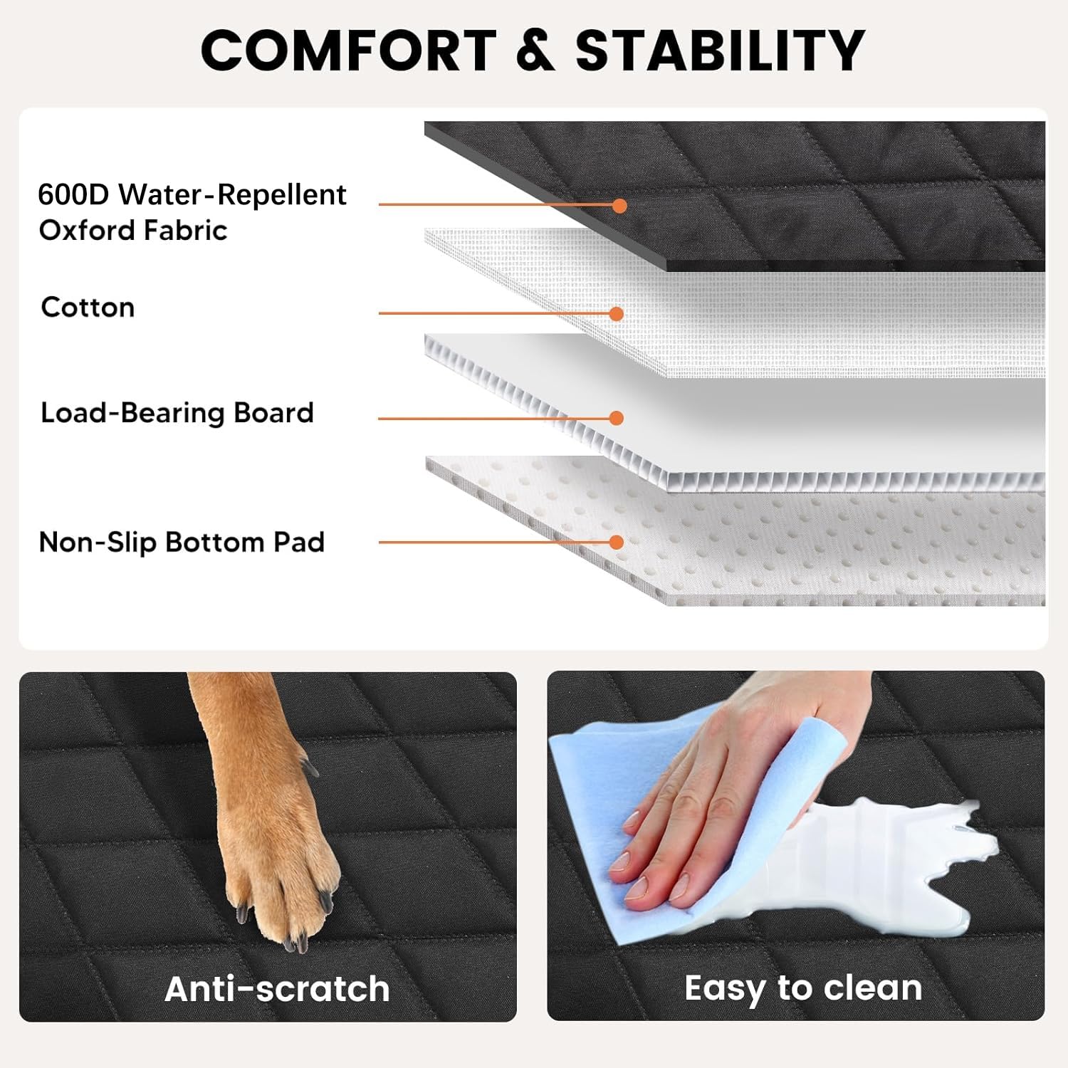 Snagle Paw full-coverage barrier guards backseat from claws and pet hair