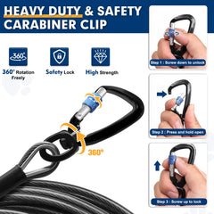 Snagle Paw lockable clip for secure attachment during roaming