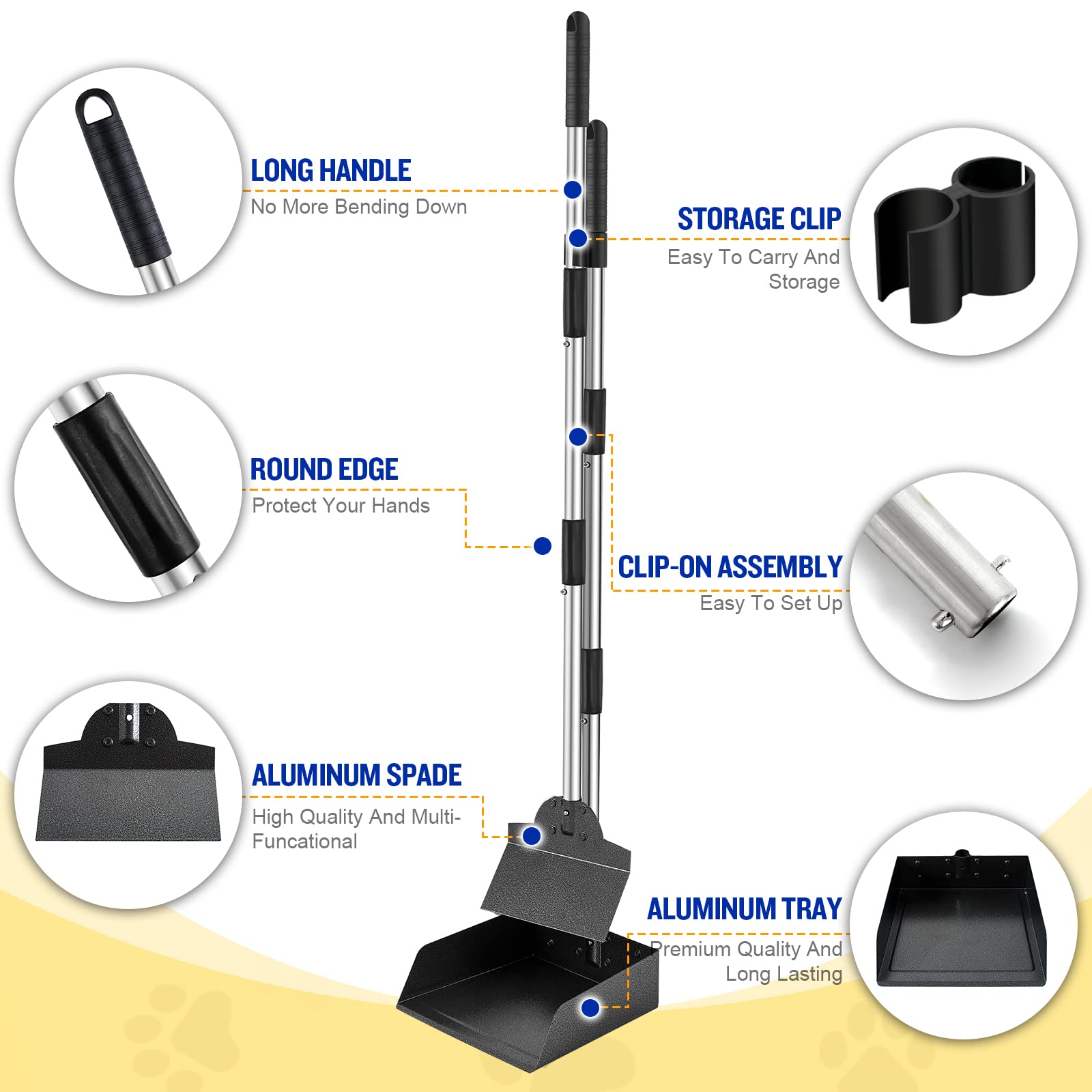 Snagle Paw multi-use design for yard and kennel cleanups reduces bag waste.