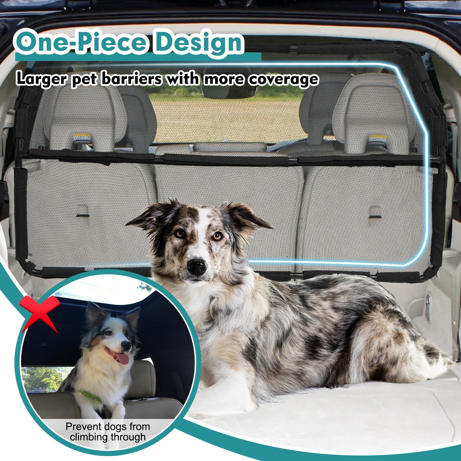 Snagle Paw one-piece design installs quickly behind the front seats.
