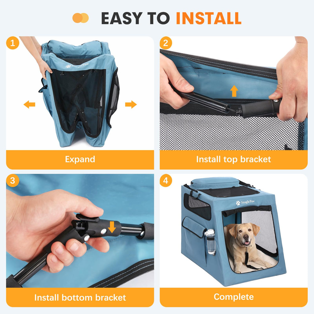 Snagle Paw crate doubles as outdoor space for camping or picnics