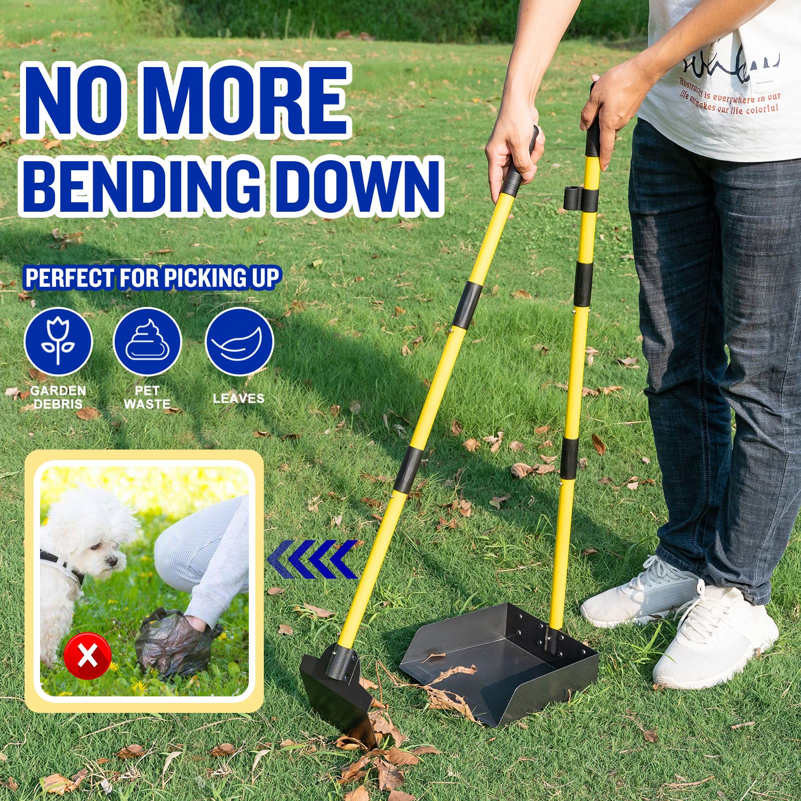 Snagle Paw adjustable 38in handle for tall pet parents