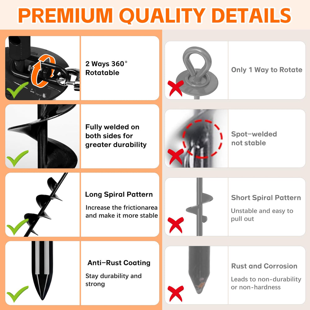 Snagle Paw rust-proof coating protects the stake from weather.