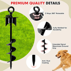 Snagle Paw rust-proof coating protects the stake against the elements