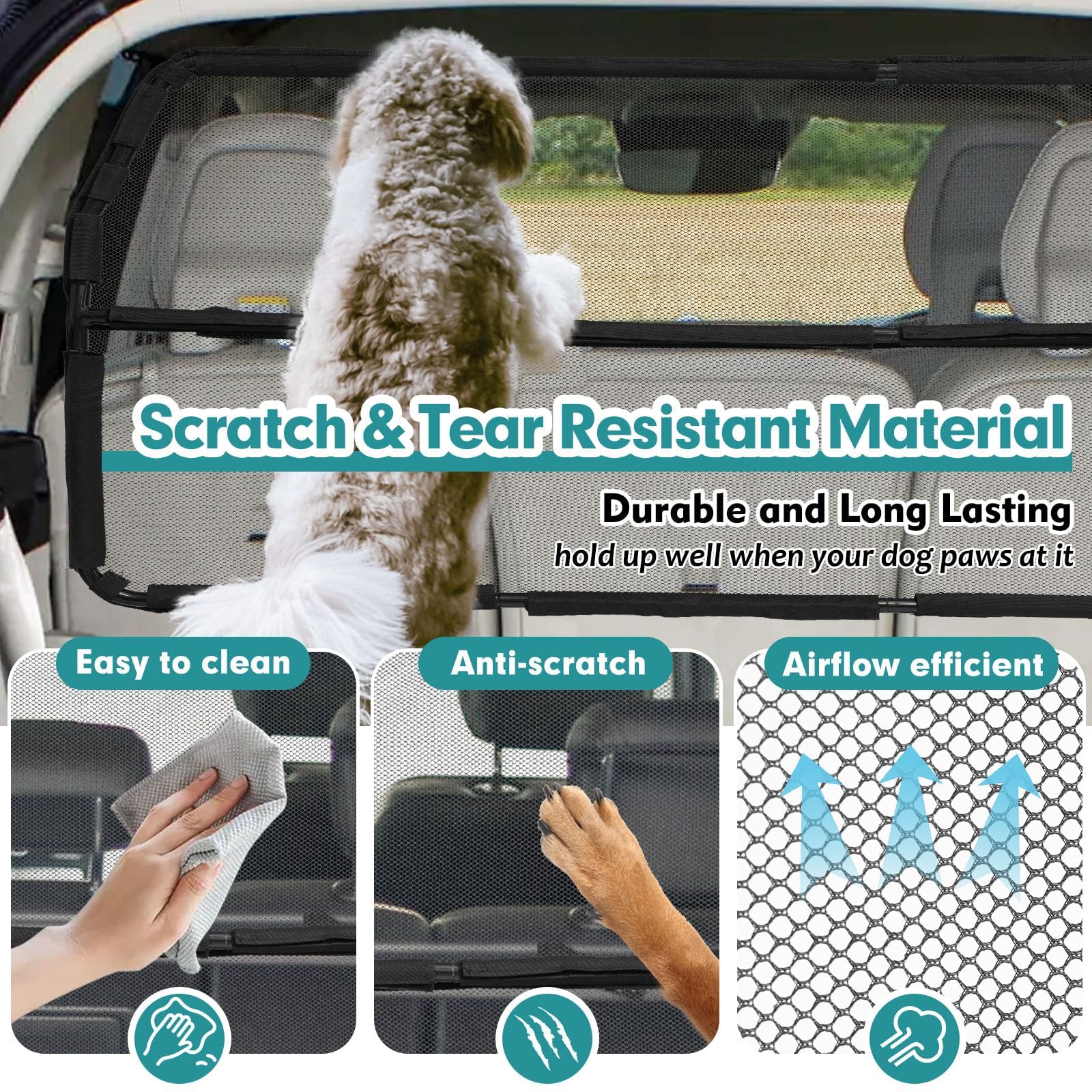 Snagle Paw see-through mesh design enables visibility while keeping dog secure