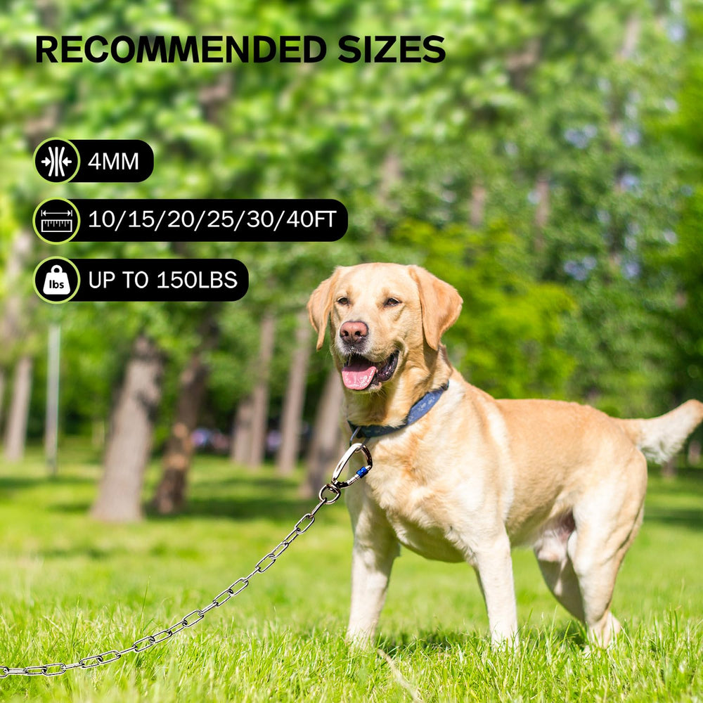 Snagle Paw sizes 3mm, 4mm, and 5mm for small to large dogs.