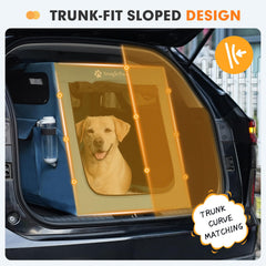Three-door mesh windows provide flexible access for Snagle Paw crate