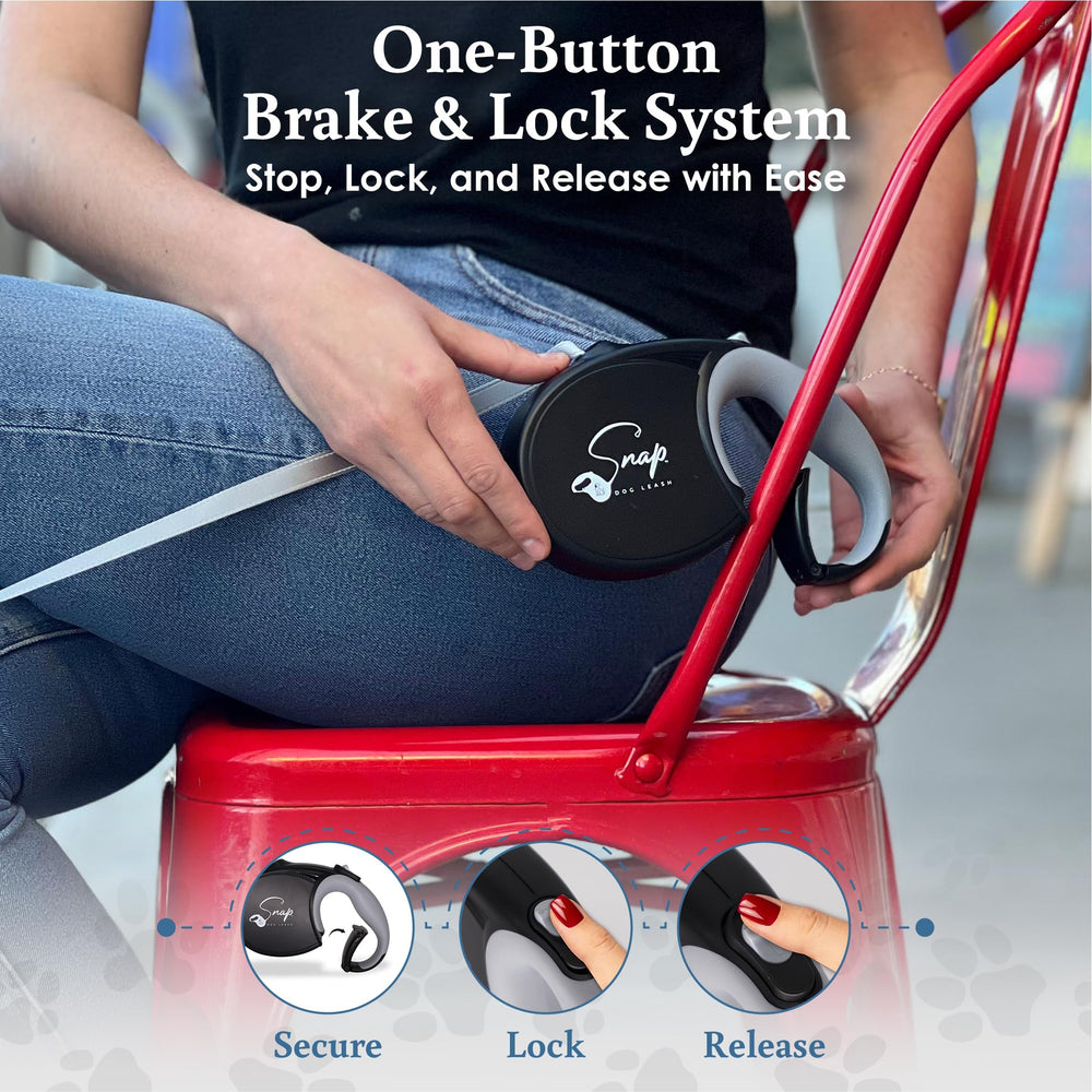 Snap Dog Leash reflective-tape-16ft improves nighttime visibility for safer walks.