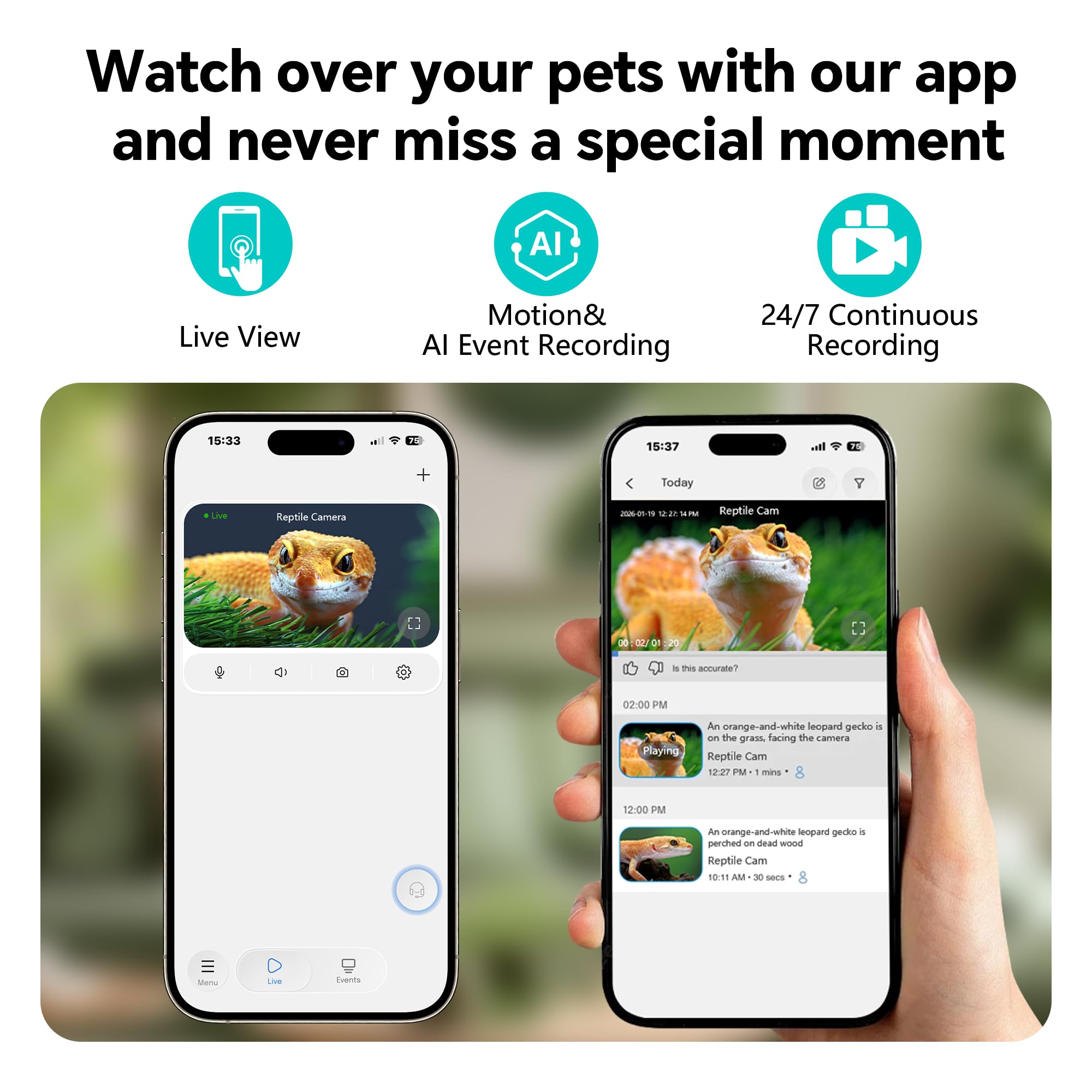 SnapBud AI motion alerts notify you of unusual activity in real time.