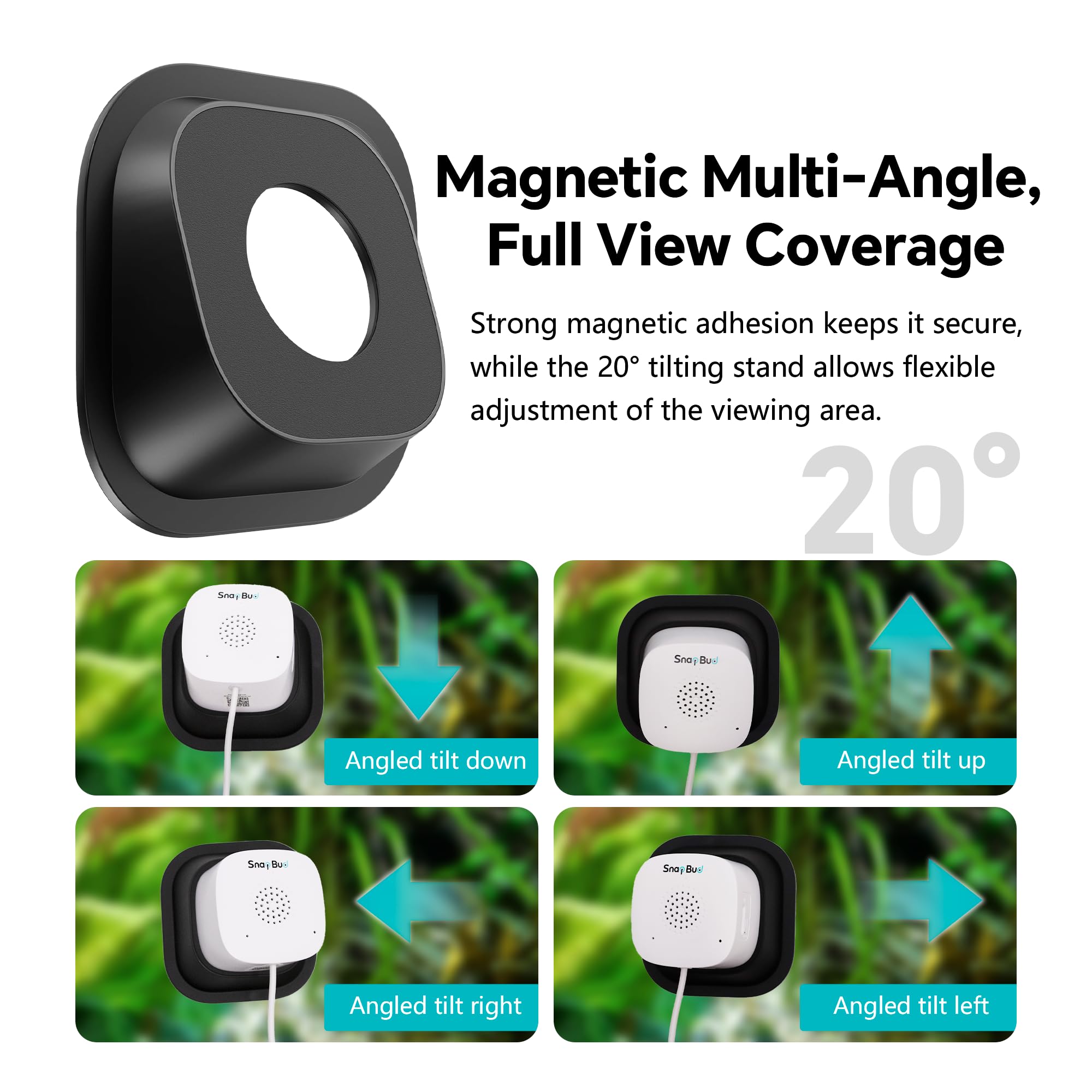 SnapBud local microSD or encrypted cloud storage keeps video securely stored.