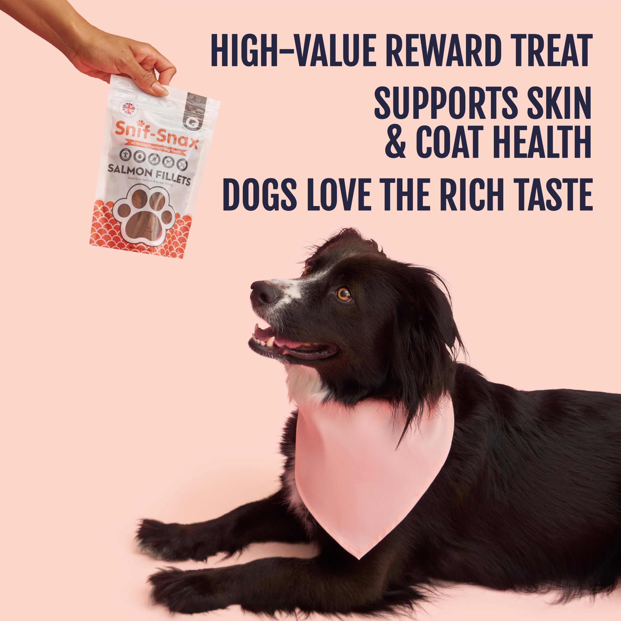 Snif-Snax soft jerky-style strips highlighting chewy texture.