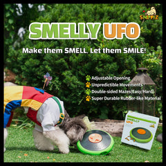 Sniffiz SmellyUFO adjustable opening lets you control playtime and challenge.