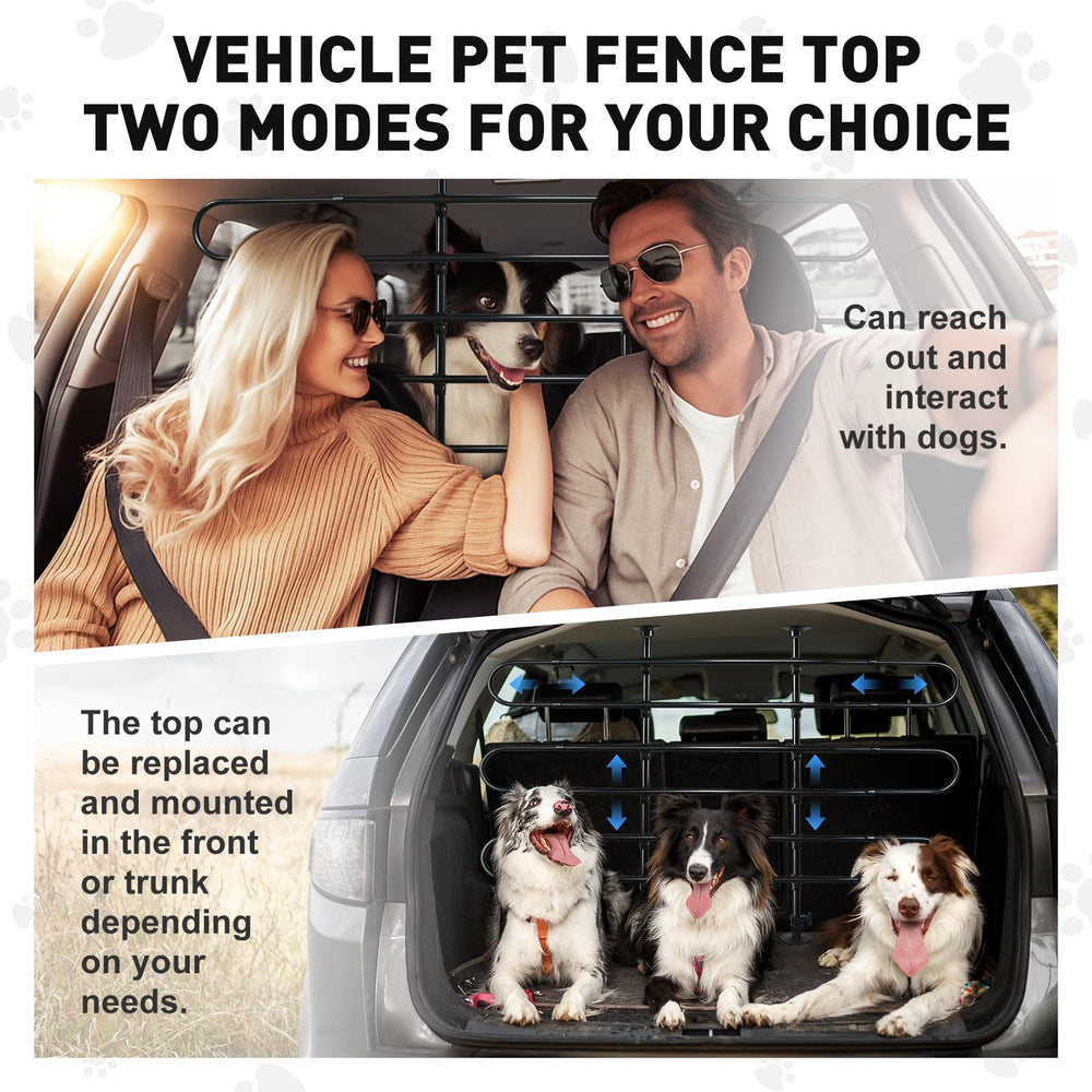 Snooweerin Pet Barrier demonstrates tilt-slide adjustment for flexible sizing.