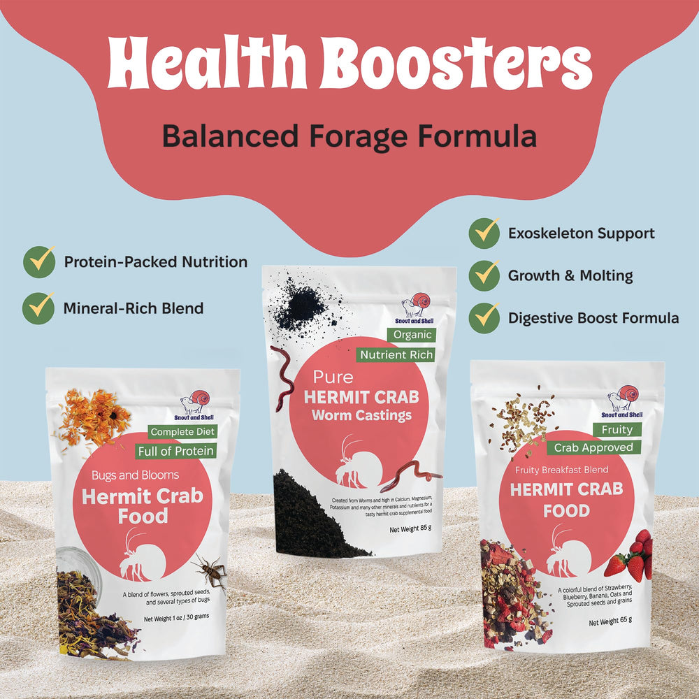 Snout and Shell Bugs Blooms protein mix supports healthy growth.
