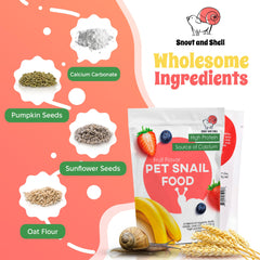 Snout and Shell real fruit blend powder enhances flavor while supporting a forage-inspired diet