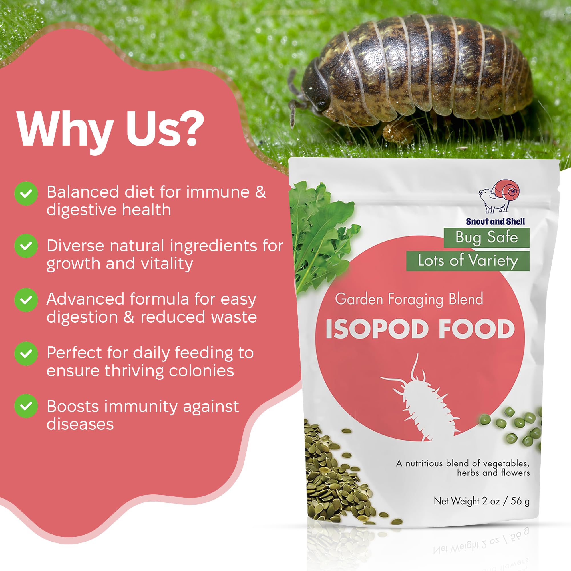 Snout and Shell Garden Foraging Blend packaged product ready for feeding