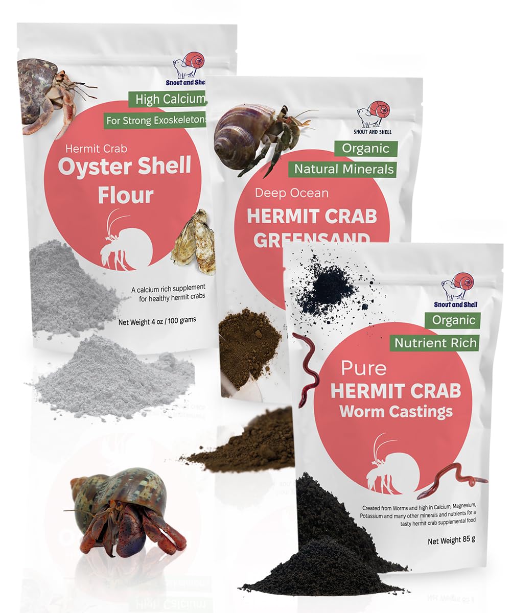 Snout and Shell greensand ocean minerals close-up for healthier molting cycles.