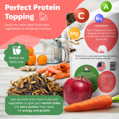 Snout and Shell Protein Mix Hermit Crab Food sprouted grains close-up with wholesome texture.