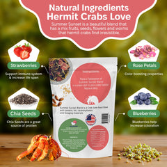 Snout and Shell Summer Sunset with silkworm pupae supports protein for healthy shell appearance.