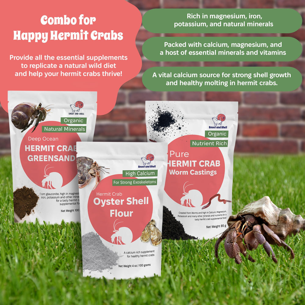 Snout and Shell worm castings concentrate with organic protein for balanced nutrition.