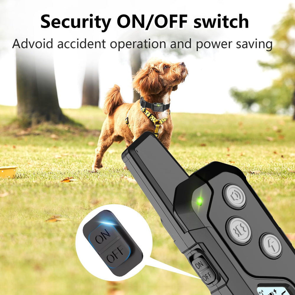 Snsng shock collar IP67 waterproof design enables rain training.