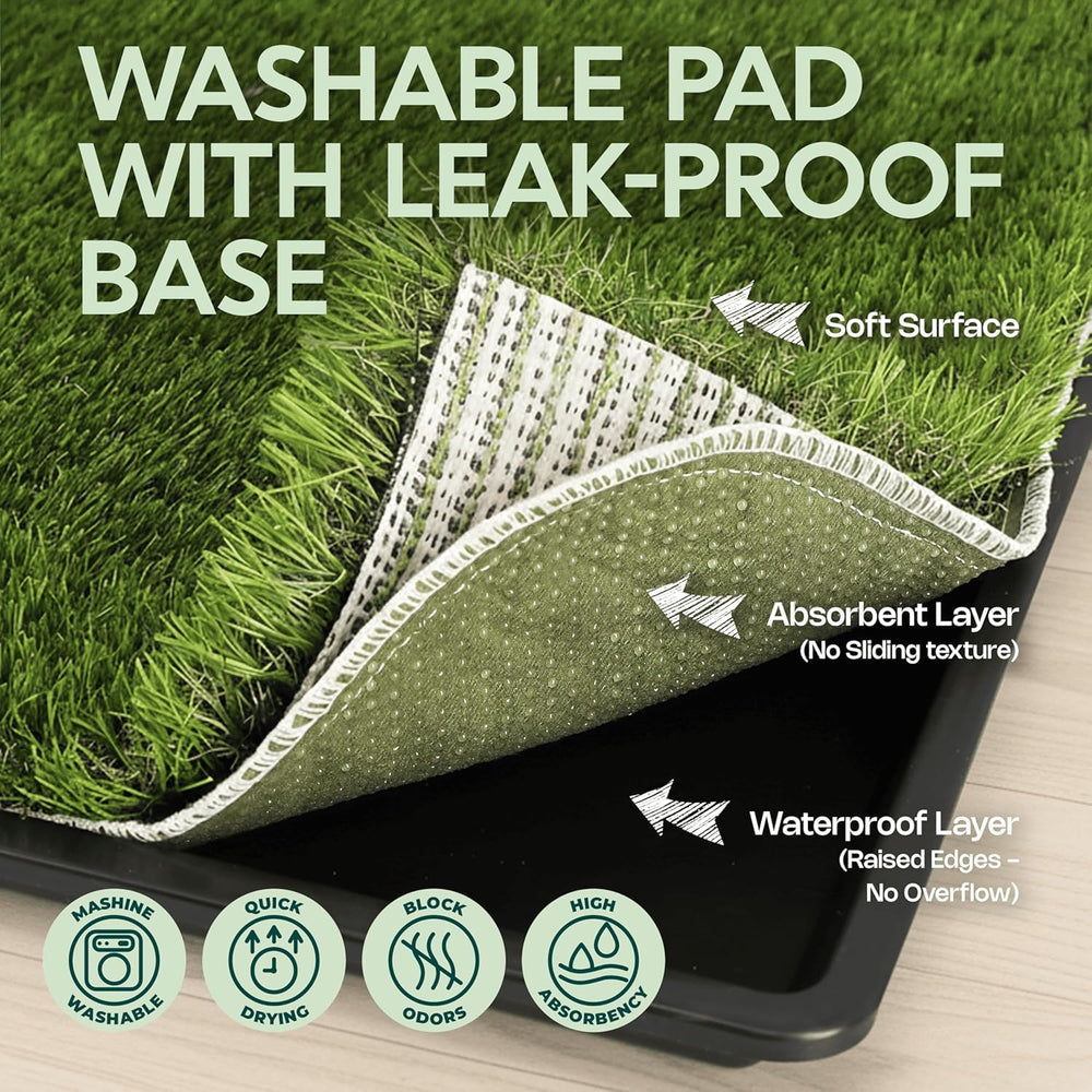 Snugen dog grass pad tray top view highlighting layout and drainage