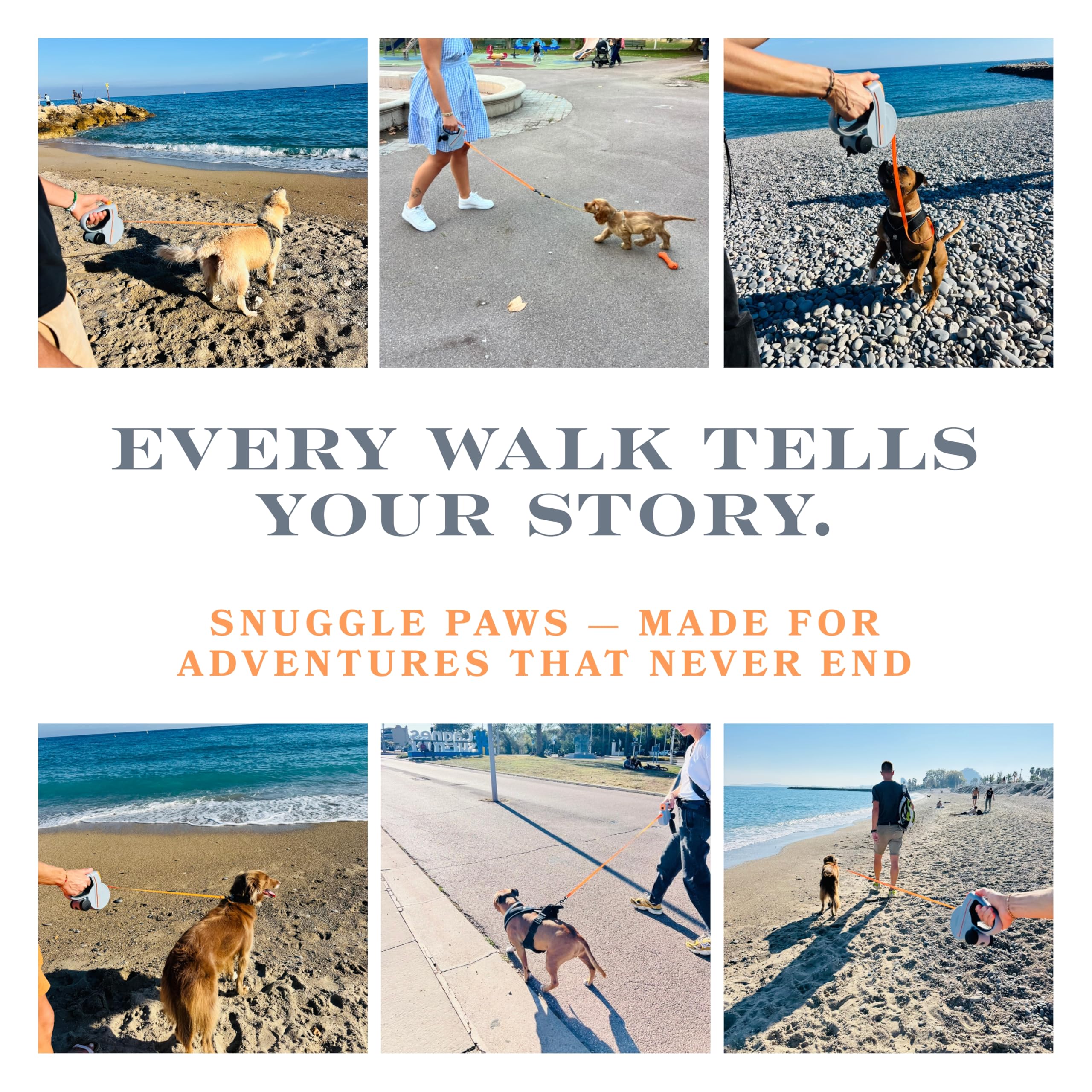 Snuggle Paws tangle-free design for a smooth walking experience.