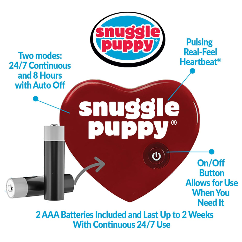 Snuggle Puppy anxiety relief toy supports calmer transitions during storms or separation.