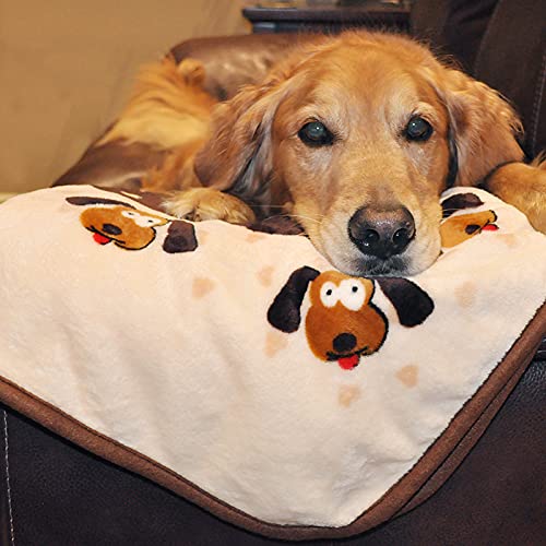 Snuggle Puppy blanket displaying 48x30 swaddle size for growing dogs.