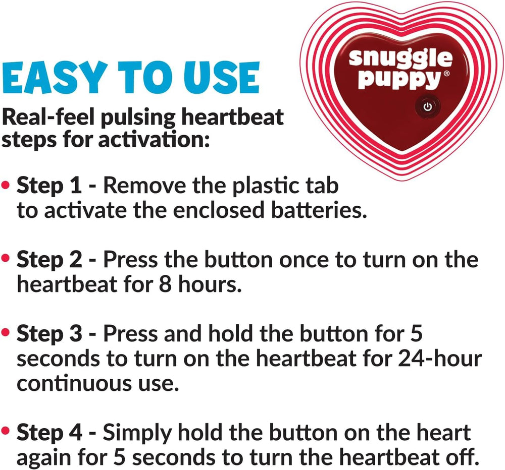 Snuggle Puppy calming aid helps puppies sleep through the night with gentle comfort.