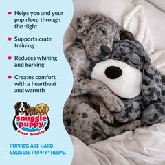 Crate-time friendly design helps soothe during first nights.