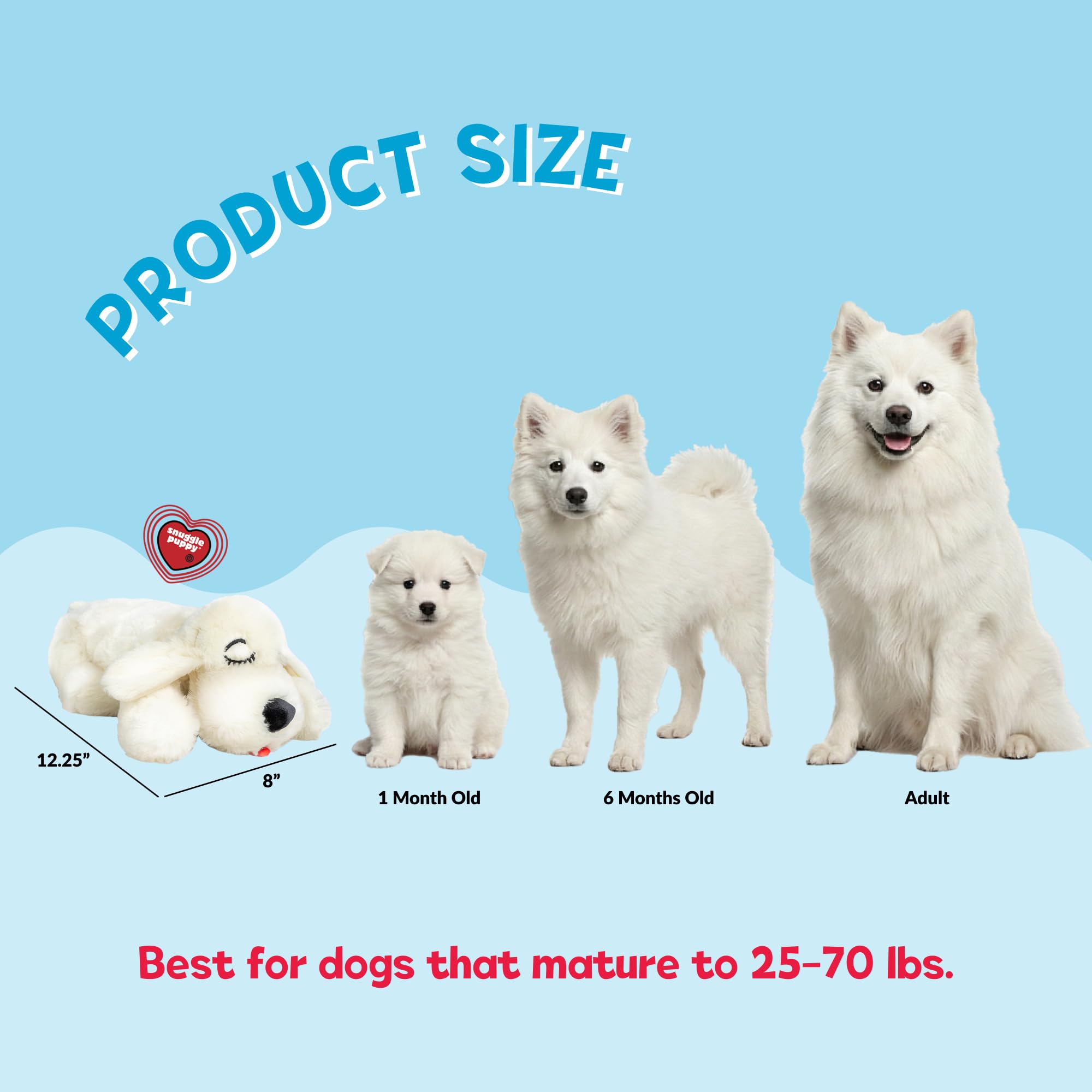 Snuggle Puppy cream plush design presents a gentle, puppy-friendly companion.