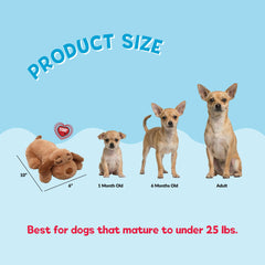 Snuggle Puppy Junior compact plush designed for early home transitions, soothing during first nights.