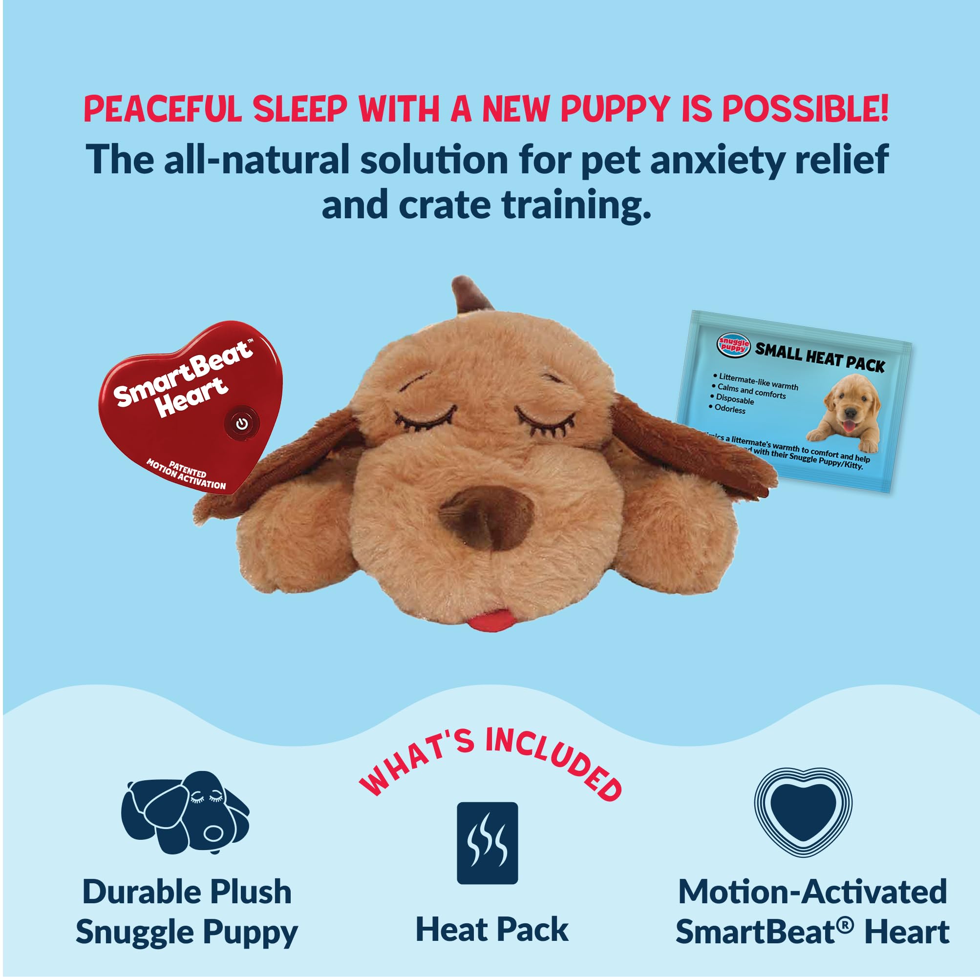 Snuggle Puppy Junior removable heartbeat insert for easy washing and care.