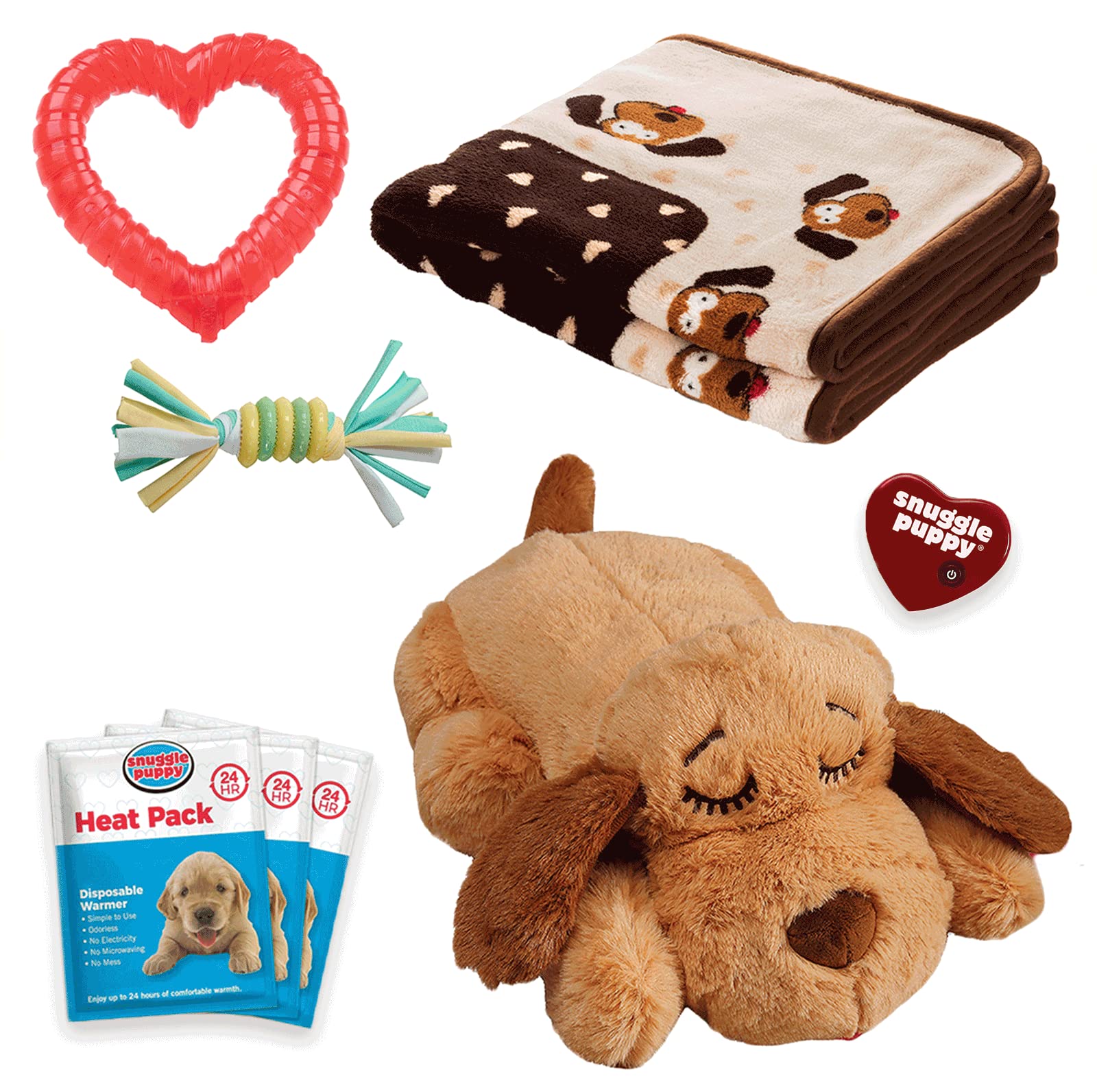 Snuggle Puppy Biscuit heartbeat toy calms dogs at rest