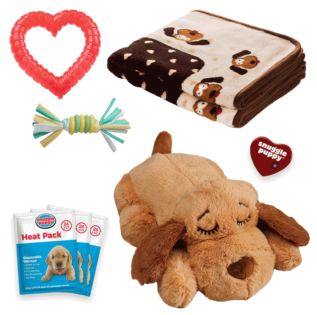 Snuggle Puppy Biscuit heartbeat toy calms dogs at rest