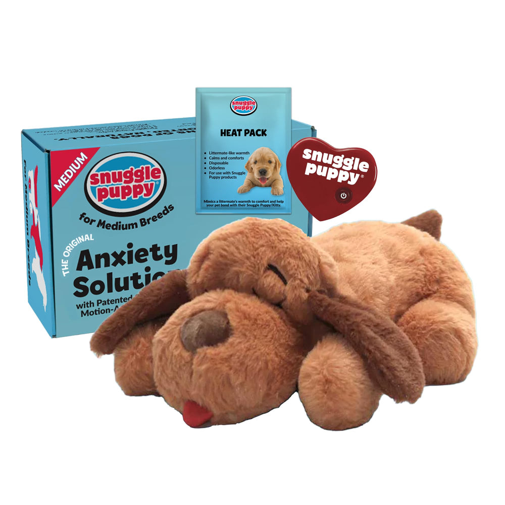 Snuggle Puppy original heartbeat toy with real-feel pulse for soothing rest