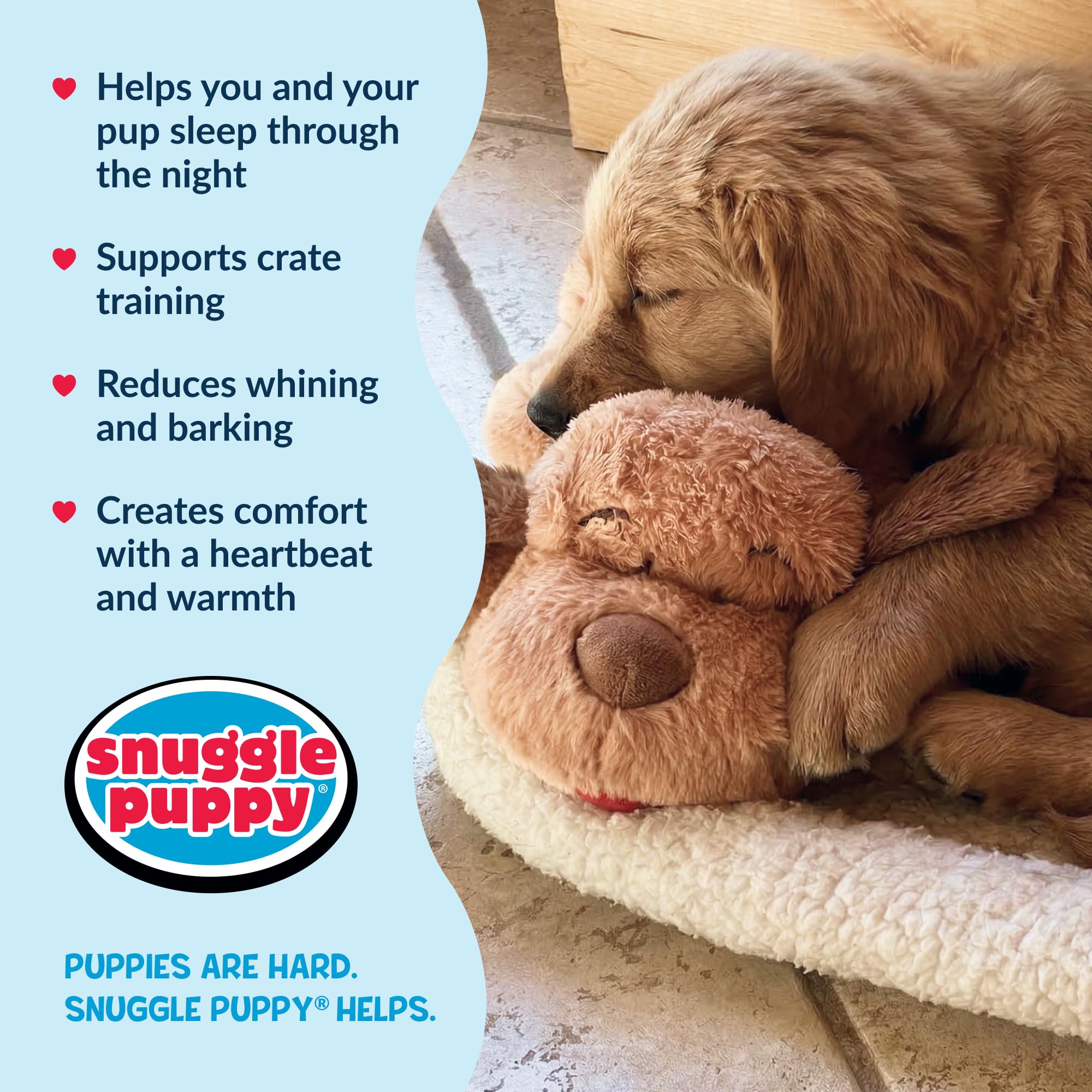 Snuggle Puppy plush design with durable seams for daily cuddling